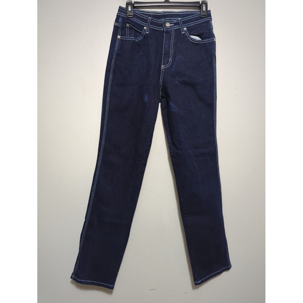 Watch LA Jeans Wear Dark Wash Contrast Stitch‎ Straight Leg Jeans Kids Size 11